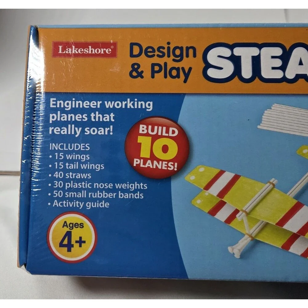 Lakeshore Design & Play Steam Kit Planes Build 10 Planes Factory Sealed